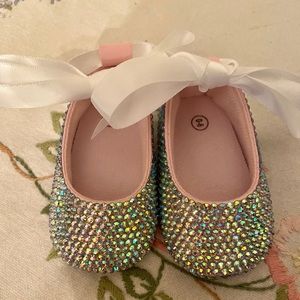 Rhinestone baby shoes size 0-6 months